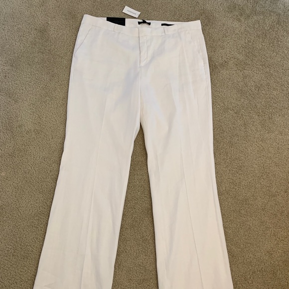 BEAUTIFUL White Logan Trouser-Fit Stretch Linen-Cotton Pant from BR - Picture 2 of 13